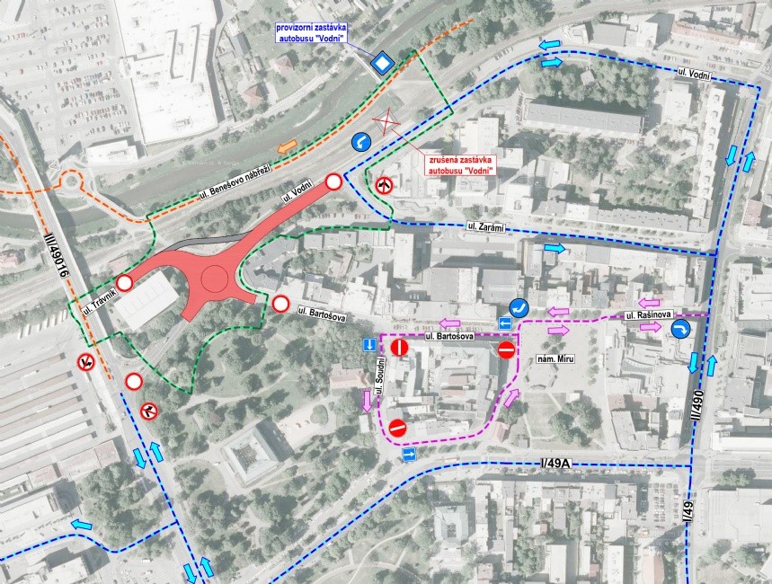 Mapa uzavírky