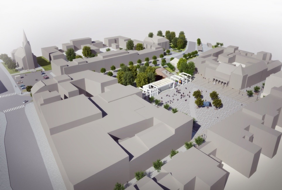 Vizualizace náměstí Míru. Zdroj: atelier P.P. Architects s.r.o., Brno