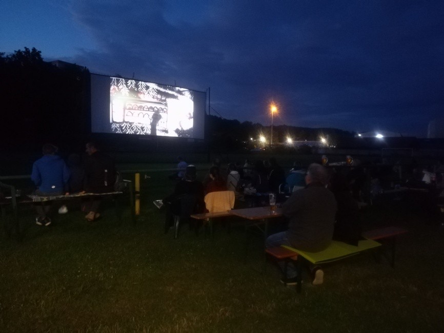 Foto jedné z účastnic promítání v Příluku