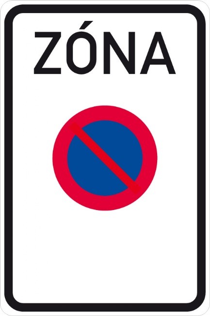 Dopravní značka oznamujícíé blokové čištění