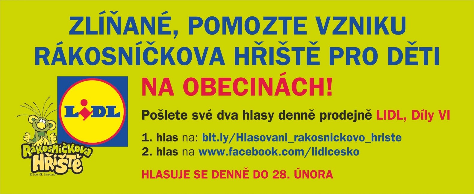 Výzva k hlasování pro Rákosníčkovo hřiště