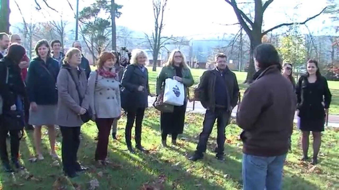 Účastníci se sešli v parku Komenského