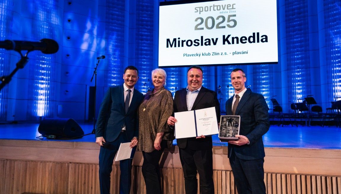 Zlín ocenil nejlepší sportovce. Sportovcem roku je potřetí plavec Miroslav Knedla